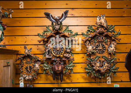 Black Forest Cuckoo Clock. Drubba company. Titisee. Titisee-Neustadt. Black Forest. Baden Wurttemberg. Germany. Europe Stock Photo