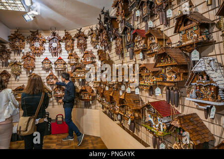 Black Forest Cuckoo Clock. Drubba company. Titisee. Titisee-Neustadt. Black Forest. Baden Wurttemberg. Germany. Europe Stock Photo