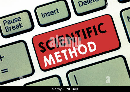 Conceptual hand writing showing Scientific Method. Business photo text Principles Procedures for the logical hunt of knowledge. Stock Photo