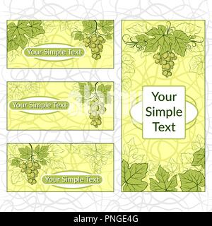 Tags with Grape Stock Vector
