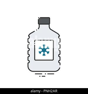 Windshield washer fluid. Wiper for car. Vector illustration. Flat icon infographic. Stock Vector