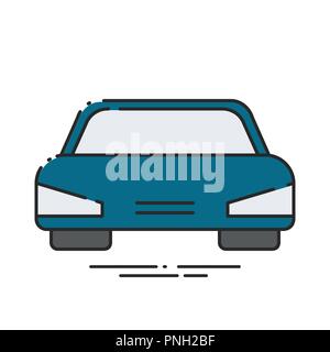 Car icon. Front view Vector illustration. Transport symbol. Stock Vector