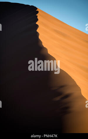 Sand dune in the desert at Sossusvlei, Namibia, Africa Stock Photo