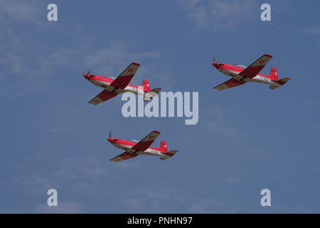 Pilatus PC-7 Team Swiss Air Force Stock Photo