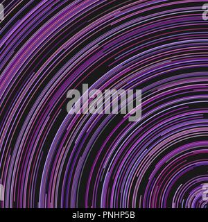Purple psychedelic abstract circular stripe background design Stock Vector