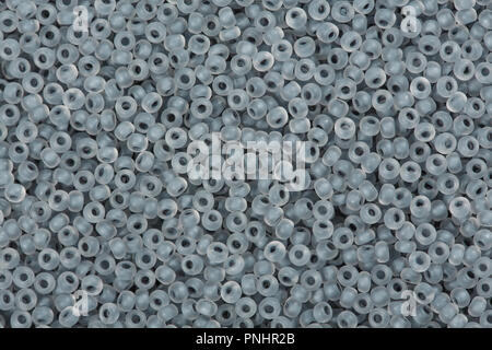 Bright grey seed beads back. High resolution photo. Stock Photo