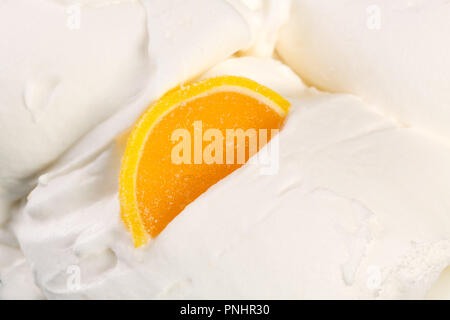 Yogurt ice cream with marmalade. High resolution photo.