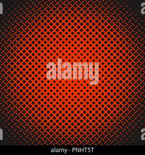 Red geometrical abstract halftone stripe pattern background - vector design from lines Stock Vector