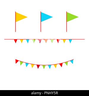 Flat flags set Stock Vector