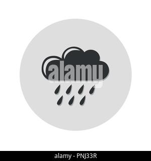 rain icon grey cloud symbol vector illustration EPS10 Stock Vector