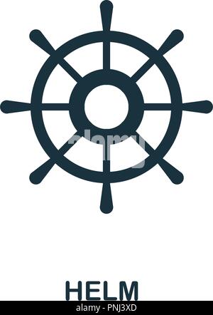 Helm icon. Monochrome style design. UI. Pixel perfect simple symbol helm icon. Web design, apps, software, print usage Stock Vector