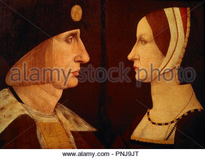 King Louis XVI - profile portrait with his wife Queen Stock Photo: 83348558 - Alamy