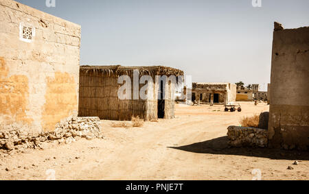 Ghost town of Al Jazirat Al Hamra in Ras Al Khaimah, UAE Stock Photo