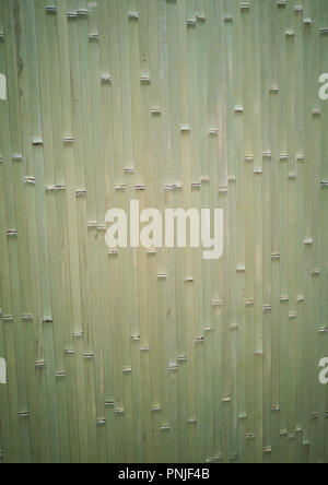 Photo of decorative panels made from bamboo in the hypermarket. Stock Photo