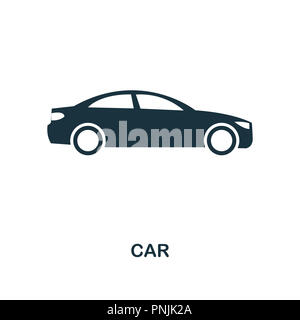 Car icon. Monochrome style design. UI. Pixel perfect simple pictogram ...