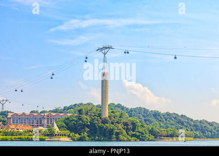 Singapore Cable Car Stock Photo