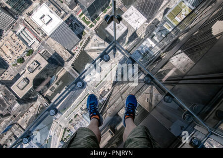 The Ledge, glass balcony on the 103rd Floor, Willis Tower, Downtown ...