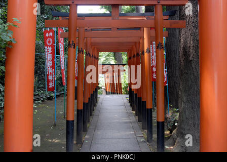 Ueno tori gate in Tokyo, Japan Stock Photo