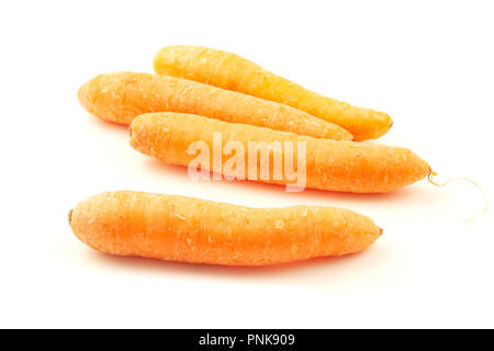 Orange carrots on a white background Stock Photo