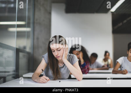 High school students in an exam Stock Photo