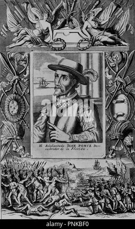 JUAN PONCE DE LEON 1460-1521. Location: INSTITUTO DE COOPERACION IBEROAMERICANA. MADRID. SPAIN. Stock Photo