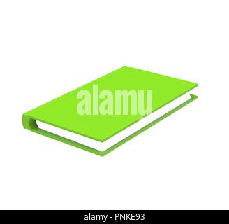 green book 3D rendering isolated on the white background Stock Photo