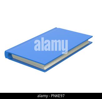 blue book 3D rendering isolated on the white background Stock Photo
