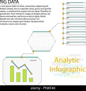 Analytics Infographic Elements Big Data Vector Stock Vector