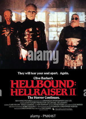 Hellbound: Hellraiser II Year : 1988 UK Director : Tony Randel Doug ...