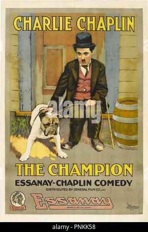 Original film title: THE CHAMPION. English title: THE CHAMPION. Year: 1915. Director: CHARLIE CHAPLIN. Stars: CHARLIE CHAPLIN. Credit: THE ESSANAY FILM MANUFACTURING COMPANY / Album Stock Photo