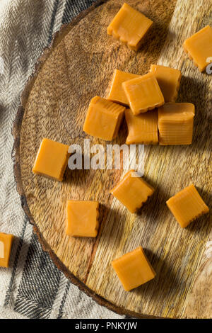 Sweet Homemade Caramel Squares for Snaking or Cookie Stock Photo