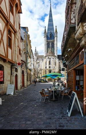 DIJON, FRANCE - AUGUST 10, 2017: Exterior of The Church of Notre-Dame of Dijon Stock Photo