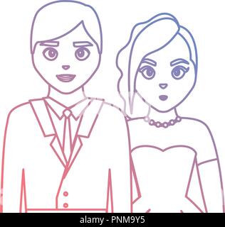 wedding couple icon over white background vector illustration Stock ...