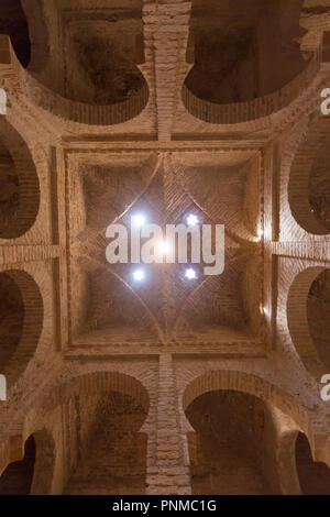 Ceiling, ruin of a Moorish bath, Arab baths, El Bañuelo, Granada, Andalusia, Spain Stock Photo