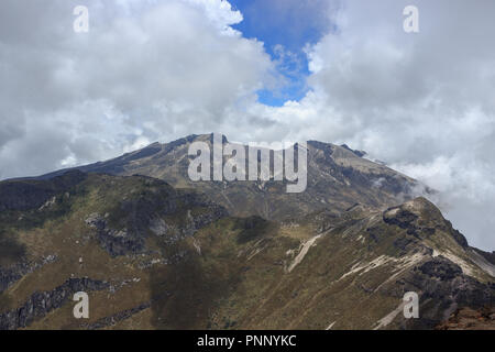 View from ruca pichincha over quito, ecuador Stock Photo