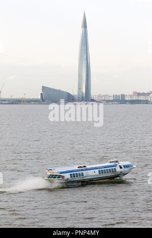 Hydrofoil Ferry in St. Petersburg Harbor Stock Photo