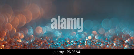 Abstraction colorful bokeh on a dark background. Defocused. Free space for text. A square background for social networks. Stock Photo