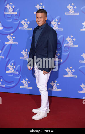 London, UK. 21st Set 2018. Jahmene Douglas at the National Lottery Awards 2018 at the BBC Television Centre, London. Picture: Steve Vas/Featureflash Credit: Paul Smith/Alamy Live News Stock Photo