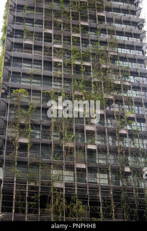 Kuala Lumpur, Malaysia. 22 September 2018. A new twin tower condominium with a vertical garden designed by renowned International landscape architect and French Botanist Patrick Blanc opens in the Malaysian capital Kuala Lumpur Stock Photo