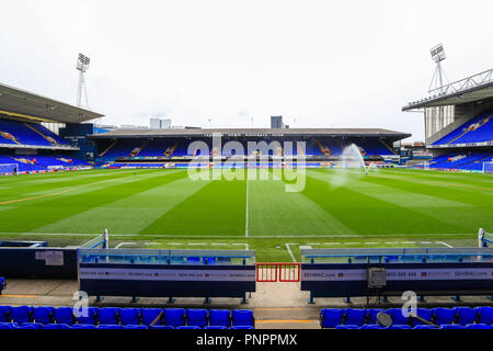 A view of the Sky Bet Championship, League One and League Two trophies ...