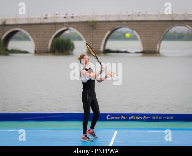 September 22, 2018 - Elina Svitolina of the Ukraine plays tennis on the East Lake ahead of the 2018 Dongfeng Motor Wuhan Open WTA Premier 5 tennis tournament (Credit Image: © AFP7 via ZUMA Wire) Stock Photo