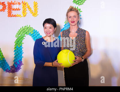 September 22, 2018 - Elina Svitolina of the Ukraine on the red carpet at the 2018 Dongfeng Motor Wuhan Open WTA Premier 5 tennis tournament players party Credit: AFP7/ZUMA Wire/Alamy Live News Stock Photo