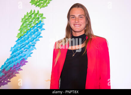 September 22, 2018 - Arena Sabalenka of Belarus on the red carpet at ...