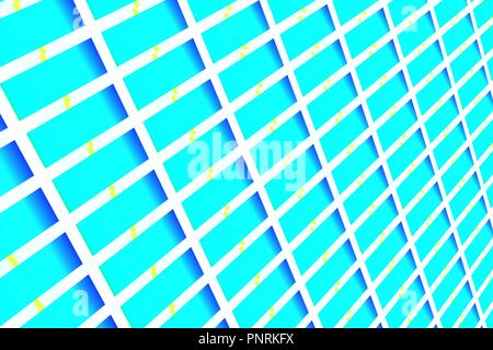 Diagonal symmetrical pattern of rectangles in blue Stock Vector