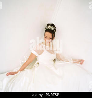 Young woman. Bride. Studio portrait. Stock Photo