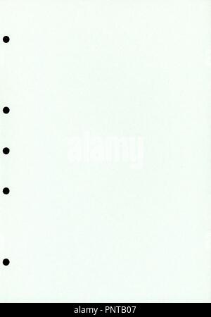 light green paper texture sheet with holes useful as a background - high resolution scan Stock Photo