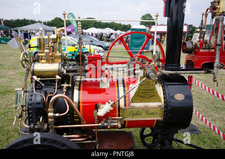 Steam Fayre Event in Hertfordshire, display of Tractors and Steam Engines held annually and open to Public viewing. Stock Photo