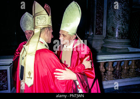 Pope Paolo VI and Joseph Aloisius Ratzinger Stock Photo