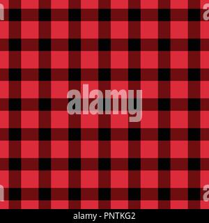 Checkered black and red seamless patterns. Vector Fashion backgrounds. Stock Vector