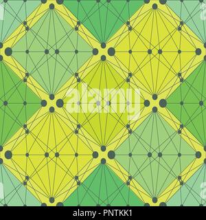 Abstract green seamless pattern ornamental geometric line colorful. Christmas edition. Stock Vector